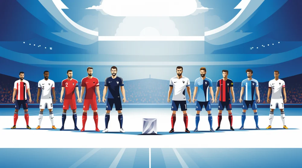 Frankrikes Herrlandslag I Fotboll Mot Kroatiens Herrlandslag I Fotboll Laguppställning