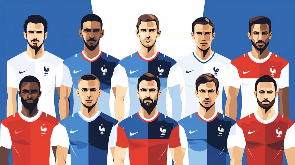 Frankrikes Herrlandslag I Fotboll Mot Österrikes Herrlandslag I Fotboll Laguppställning