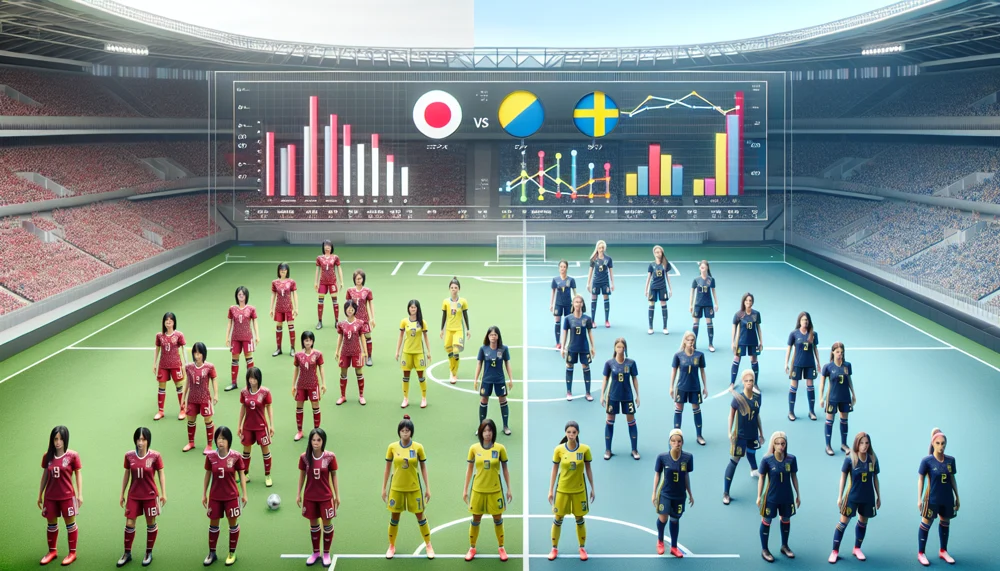Statistik Japans Damlandslag I Fotboll Mot Sveriges Damlandslag I Fotboll